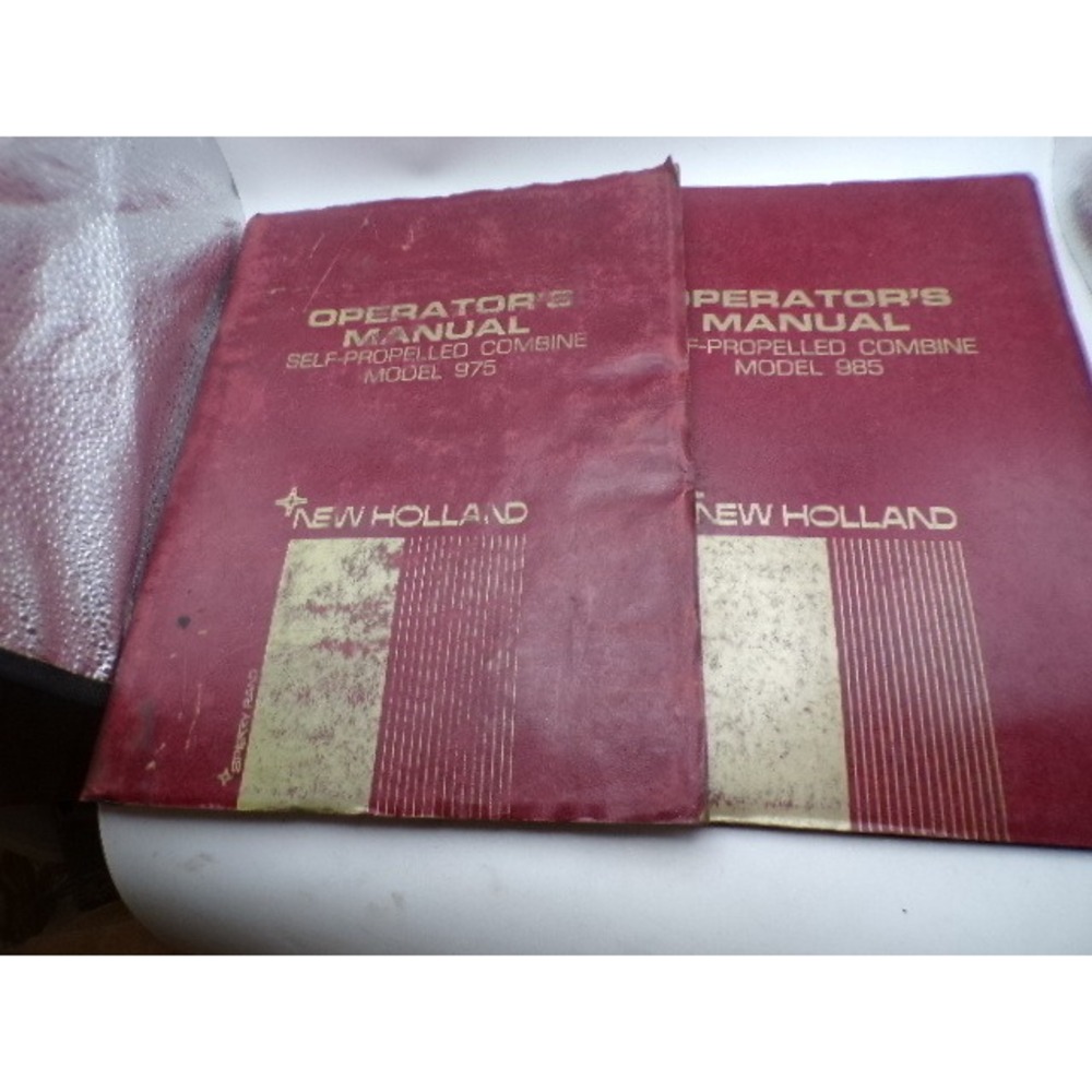 Vintage New Holland Sperry Rand Operator Manuals Combine Model 975 985 2pc Set